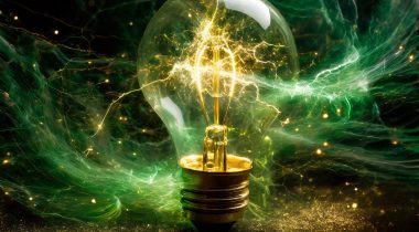 edited green lightbulb